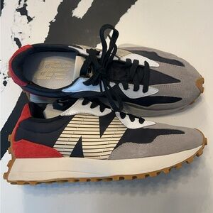 MENS * NEW BALANCE 327* RED WHITE BLACK SHOES 8.5